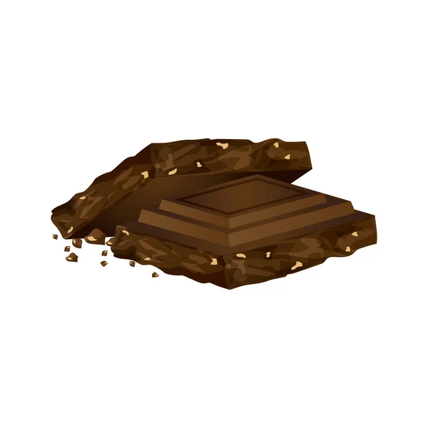Шоколадная Плитка Векторная Иллюстрация — стоковый вектор