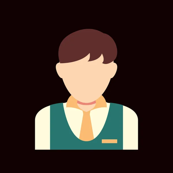 Аватар Людина Значок Векторні Ілюстрації — стоковий вектор