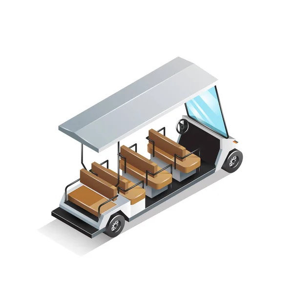 Isometrische Weergave Van Een Vrachtwagen Met Een Vorkheftruck — Stockvector
