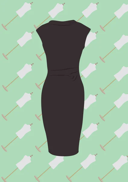 Klänning Stiliserade Vektor Illustration — Stock vektor