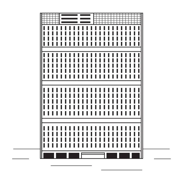 Naciones Unidas Construyendo Icono Plano Vector Ilustración — Vector de stock