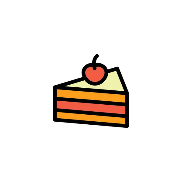 Icono Pastel Símbolo Cumpleaños Ilustración Vectorial — Vector de stock