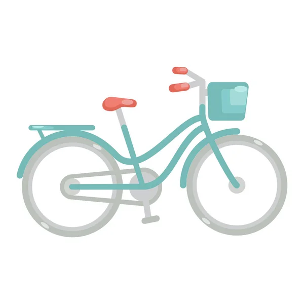 Vélo Avec Une Icône Vélo Dans Style Plat Isolé Sur — Image vectorielle