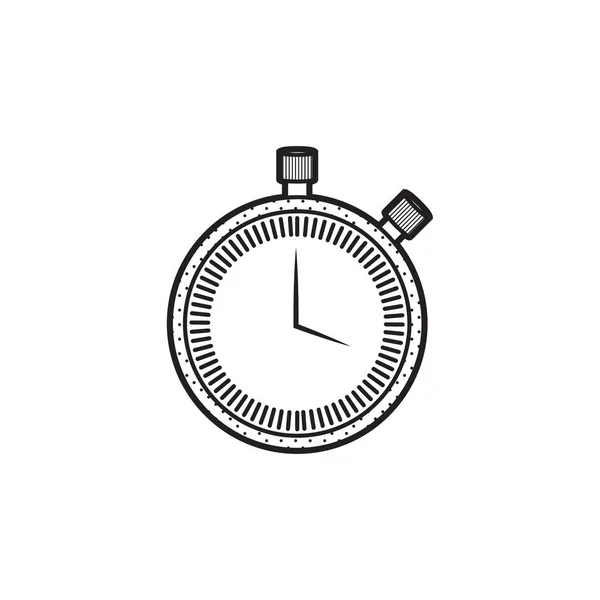 Stopwatch Flat Icon Vector Illustration — Stock Vector