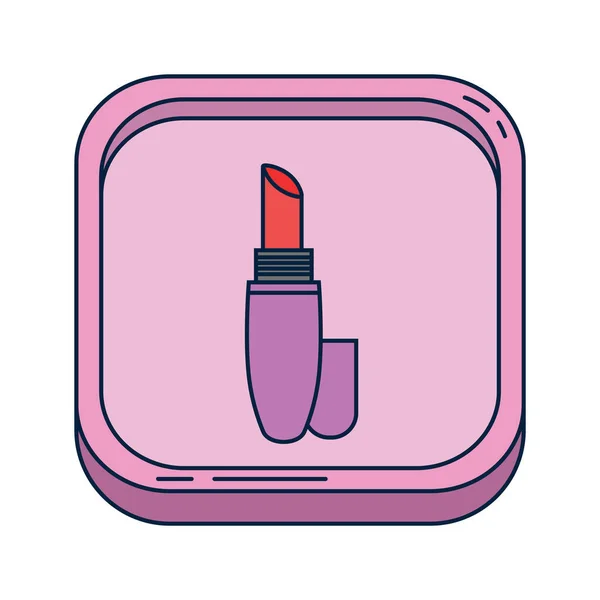 Illustration Vectorielle Rouge Lèvres Sur Fond Blanc — Image vectorielle