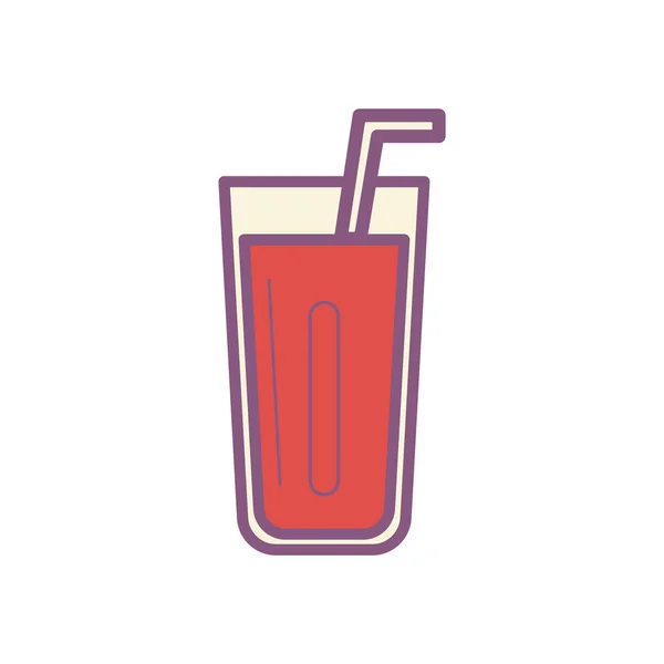 Glas Cocktail Icon Vektor Illustration — Stockvektor
