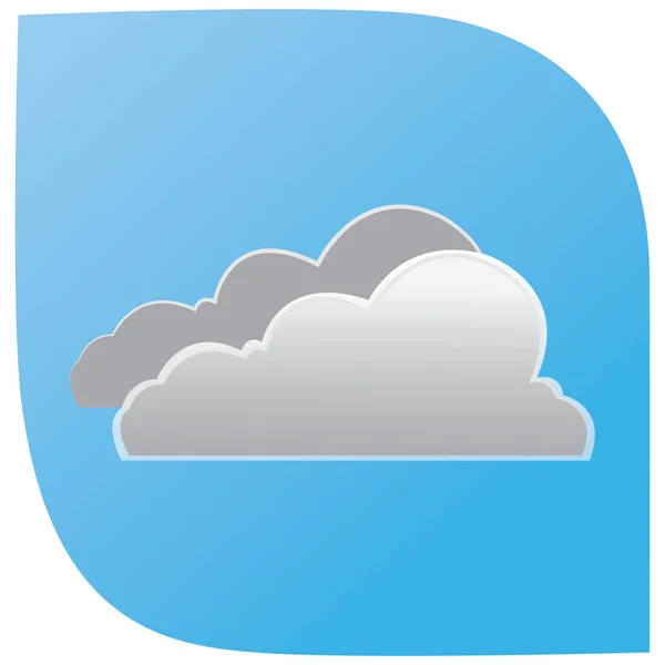 Wolken Flaches Symbol Vektorillustration — Stockvektor