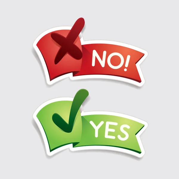 Yes Banners — Stock Vector