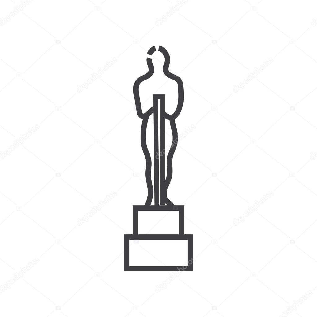 Award icon flat icon, vector illustration