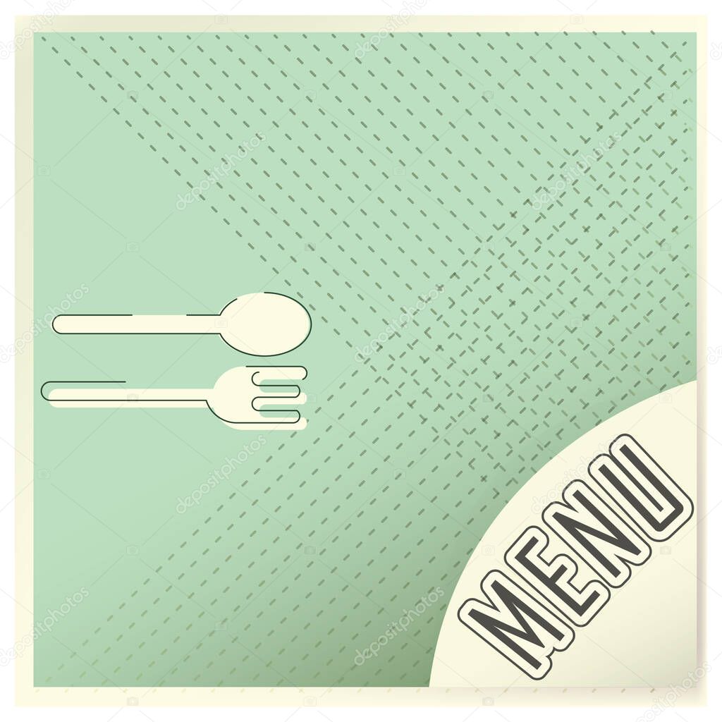 Restaurant menu design, stylized vector illustration