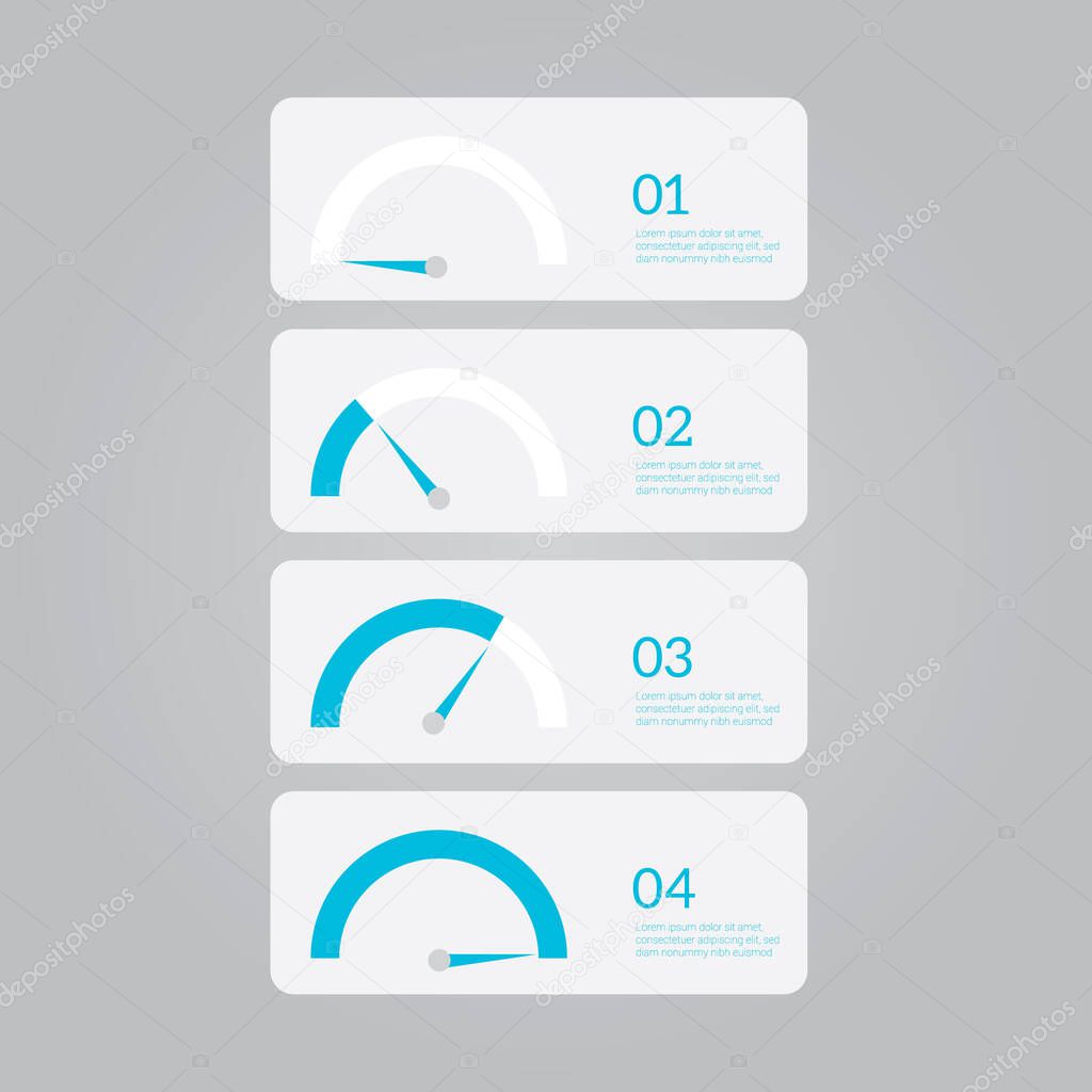 Infographic template, stylized vector illustration