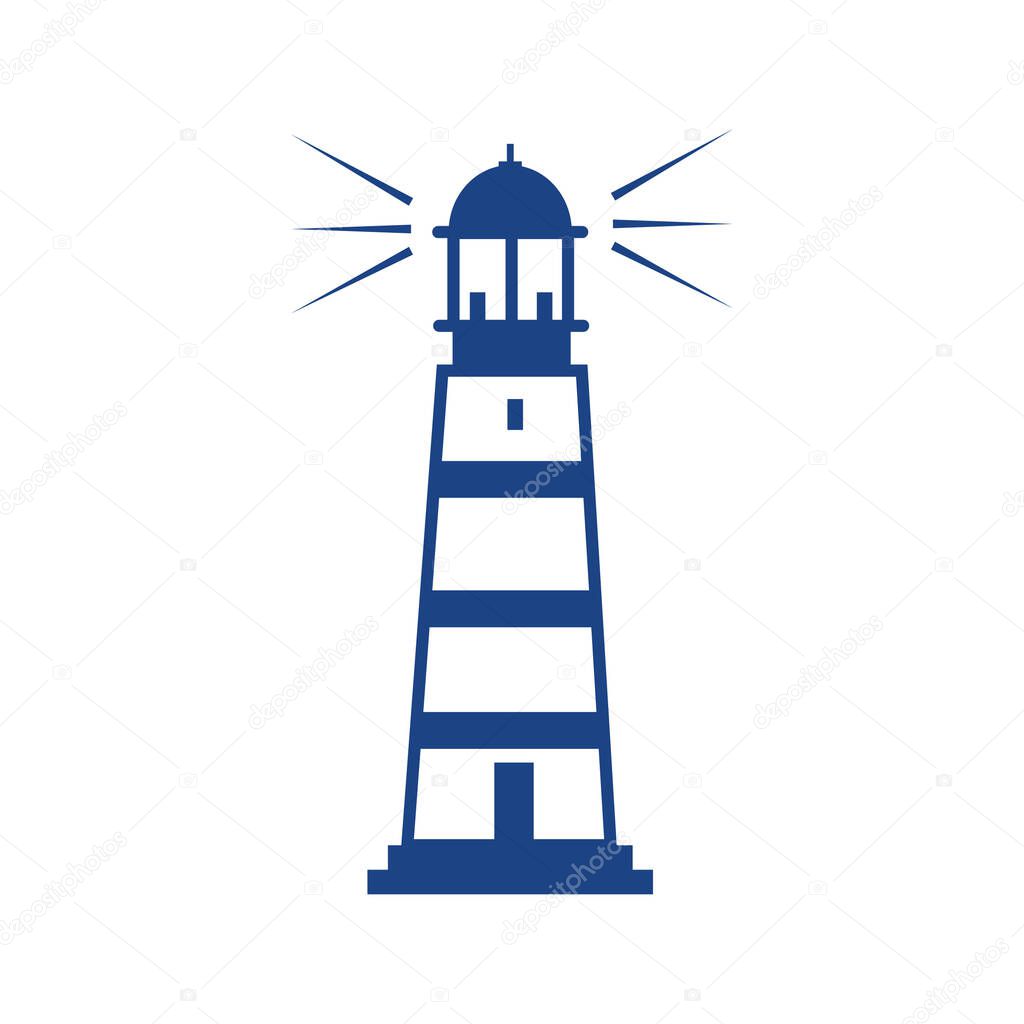 Lighthouse stylized vector illustration