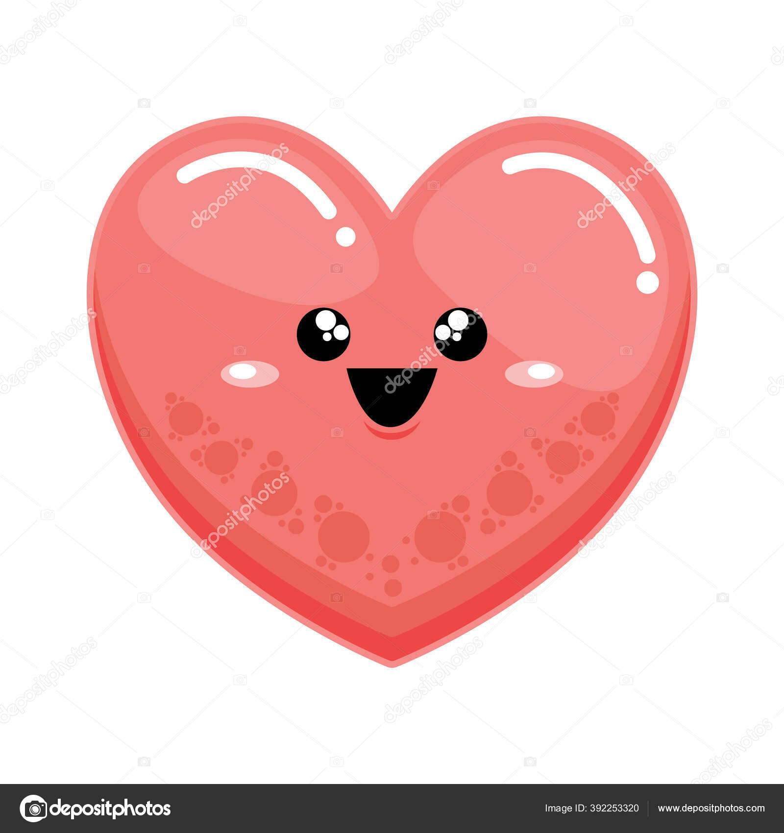 ハッピーフェイスハートアイコン ベクターイラスト ストックベクター C Captainvector