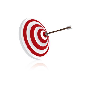 Hedef tahta düz simge, vektör illüstrasyonu