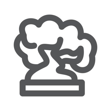 Beyaz arkaplanda siyah renkli bir bulut simgesi var. din sembolü illüstrasyon.