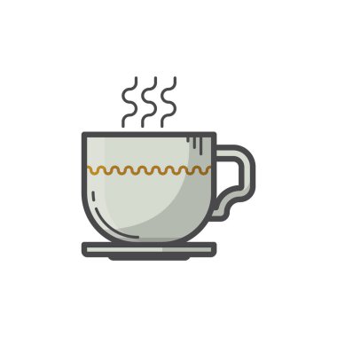 Kahve ikonu vektör illüstrasyonu
