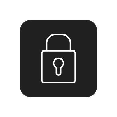 asma kilit ikon vektör çizimi