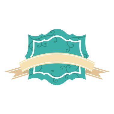 Mavi ve yeşil kurdelenin vektör çizimi