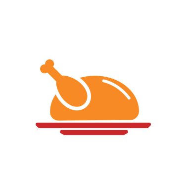 Kızarmış tavuk, tasarım vektörü çizimi