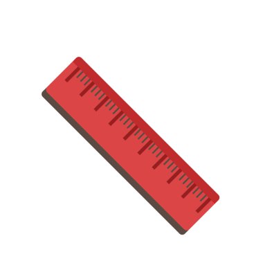 Cetvel simgesi. düz tasarım biçimi