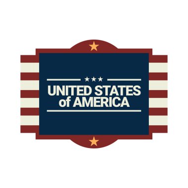 ABD etiketi, vektör illüstrasyonu