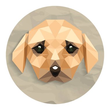 köpek baş vektör illüstrasyonu
