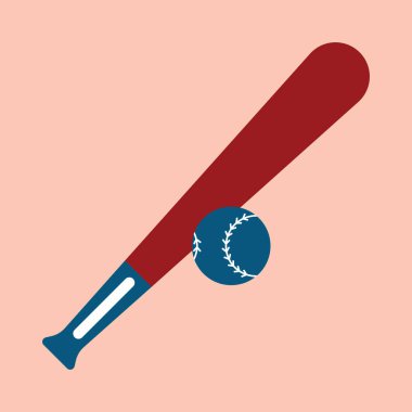 beysbol simgesi, renkli vektör illüstrasyonu