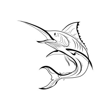 Bir köpekbalığının vektör çizimi