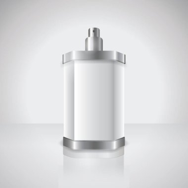 Temizlik ve maket için boş beyaz konteynır. vektör illüstrasyonu