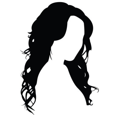 Kadın saç stili, vektör illüstrasyonu