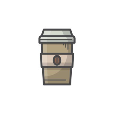 Beyaz arkaplanda kahve fincanı simgesi