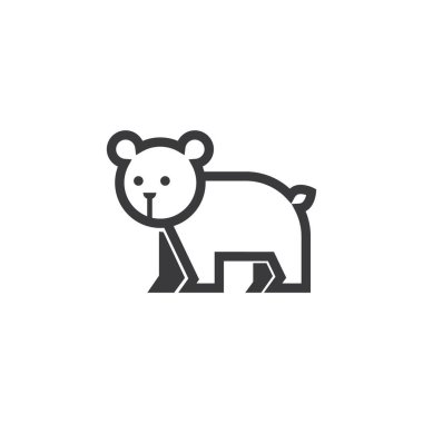 Şirin ayı simgesinin vektör çizimi