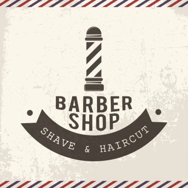 berber dükkanı logosu, modern vektör illüstrasyonu