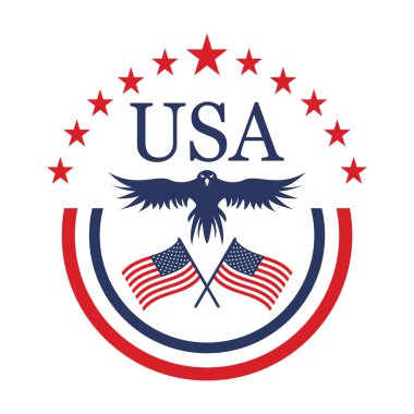 ABD şablonu, vektör illüstrasyonu