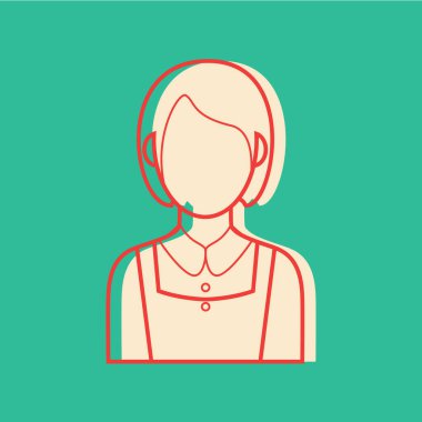 Kız biçimlendirilmiş vektör illüstrasyonu