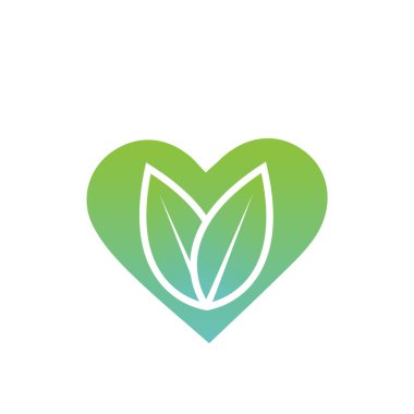 Kalp yassı simgesi, vektör illüstrasyonu