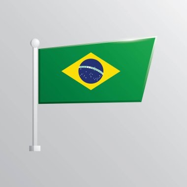 Maldivler bayrağı. Beyaz arkaplanda vektör illüstrasyonu