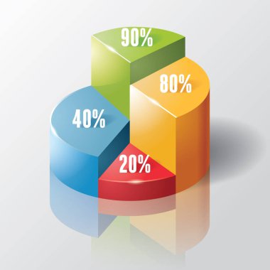 İş bilgi grafikleri. vektör illüstrasyonu