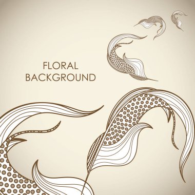 Balıklı bir arkaplanın vektör illüstrasyonu