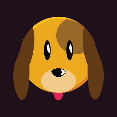 Tatlı çizgi film köpek suratı.