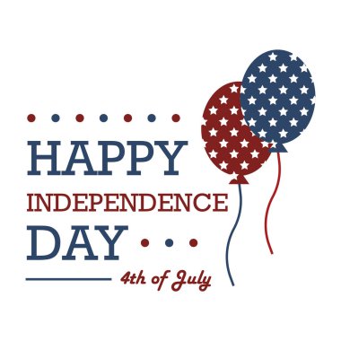 Mutlu bağımsızlık günü vektör çizimi tasarımı