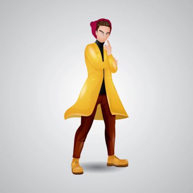 Kadın, vektör illüstrasyon arka planı