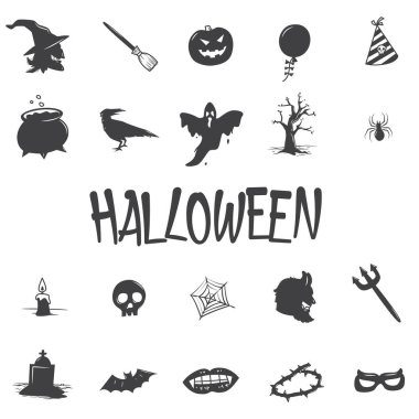 Cadılar Bayramı teması için vektör illüstrasyonu