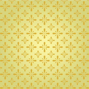 Yeşil arkaplanda çiçekler olan kusursuz desen