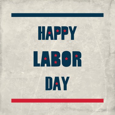 İşçi bayramı tebrik kartı. vektör illüstrasyonu