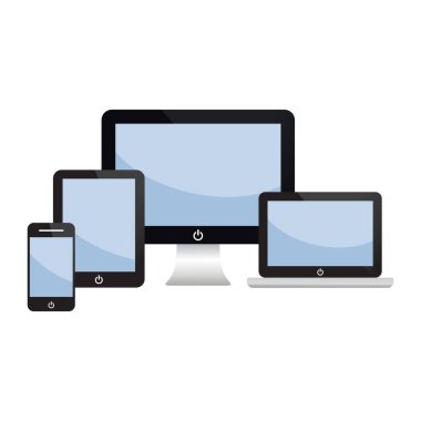 Teknolojik aygıtlar, biçimlendirilmiş vektör çizimi