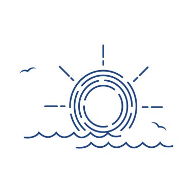 Güneş biçimlendirilmiş vektör illüstrasyonu