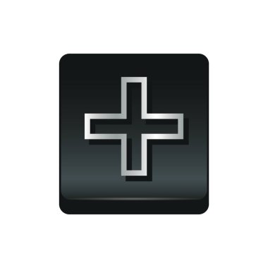 Modern b 'nin vektör illüstrasyonu tıbbi simgeden yoksun