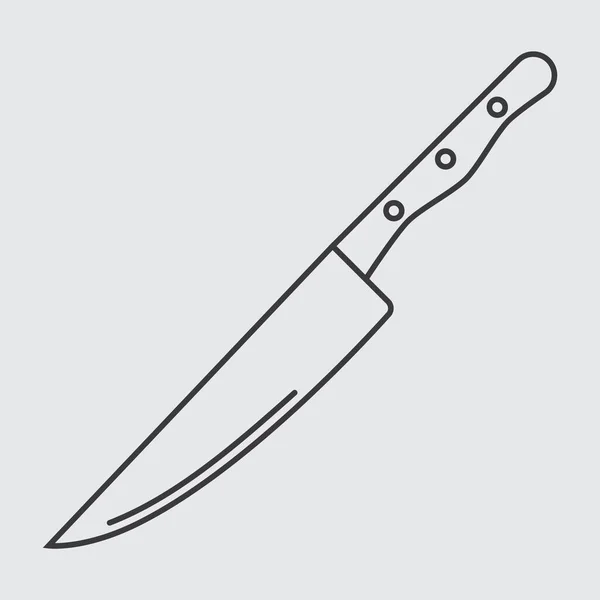 Icono Del Cuchillo Cocina Estilo Diseño Plano — Archivo Imágenes Vectoriales