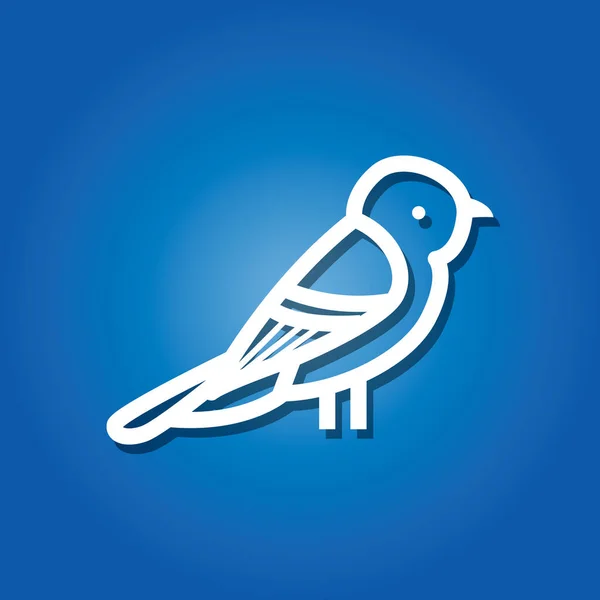 Icono Vector Loro Símbolo Silueta Pájaro — Archivo Imágenes Vectoriales